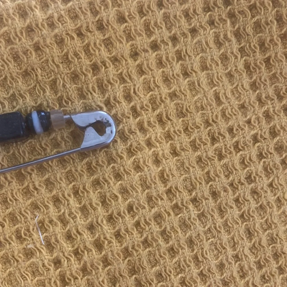 Beaded Safety Pin Brooch